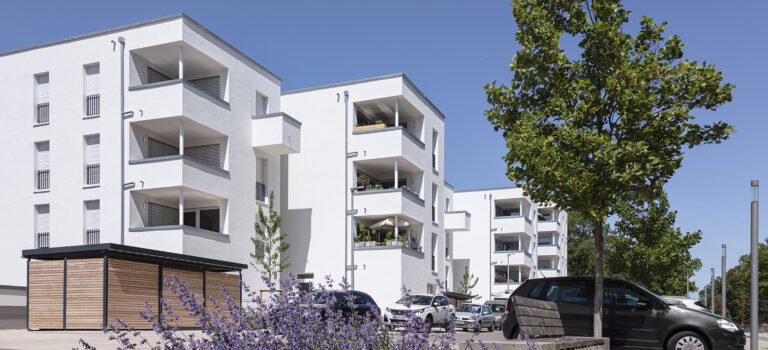 Wohnhäuser am Mühlbach in Offenburg